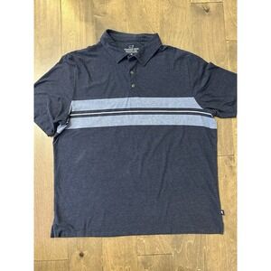 Vineyard Vines Men's X LARGE Performance Polo Shirt Blue Striped XL Golf